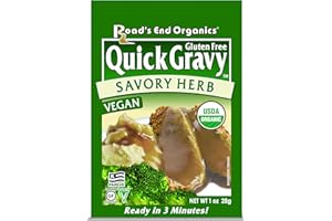 EDWARD & SONS Roads End Organics Savory Herb Organic Gravy Mix - Vegetarian Gravy Mix Packets, Vegetarian Gravy Powder, Vegan Gravy Packets - 1 Oz (Pack of 12)