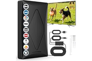 EDSRE 2026 TV Antenna for Digital TV Indoor, Long Range Smart Antenna for Local Channels, Support 4k 1080p with Amplifier Signal Booster for HDTV