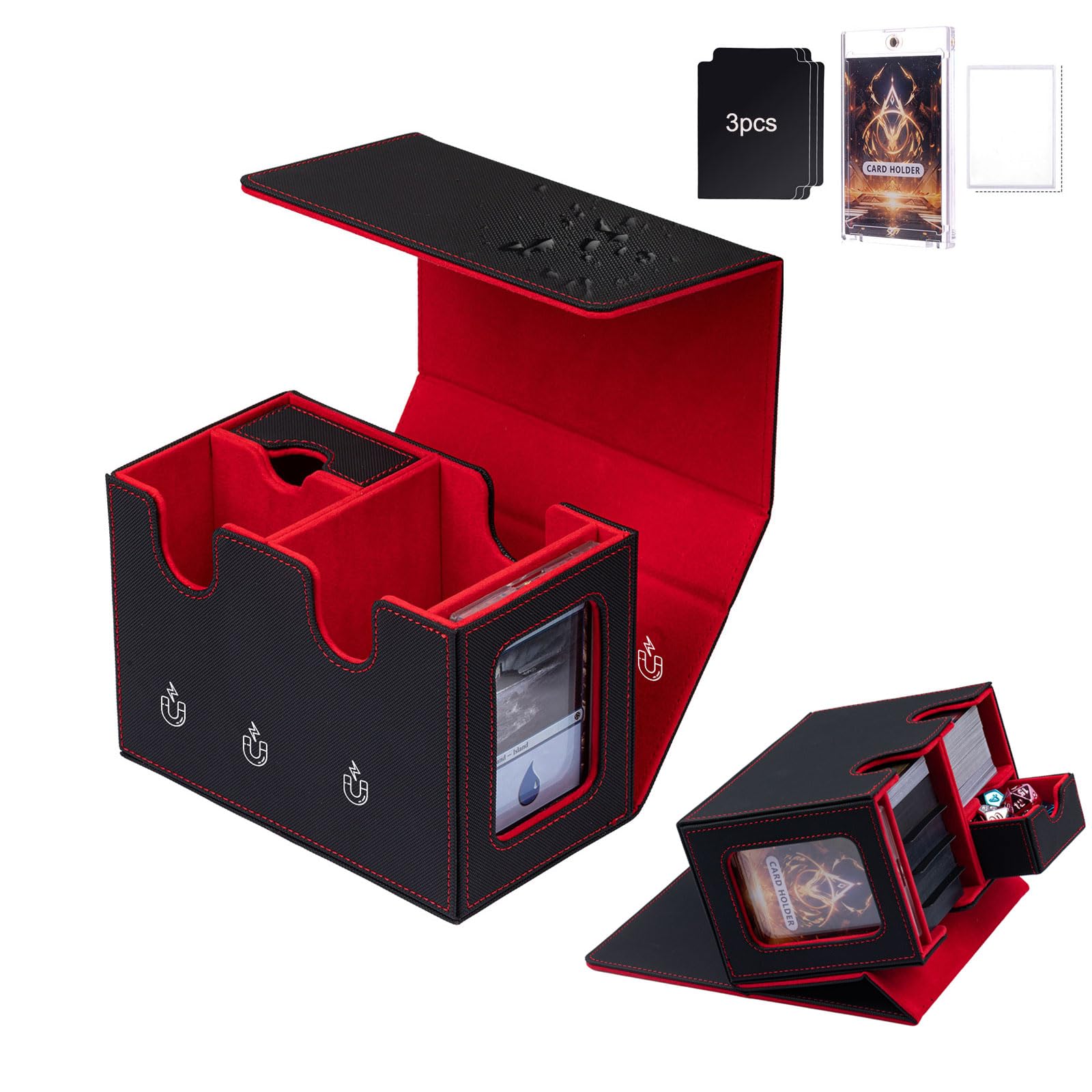 mtg commander card holder MTG Commander Deck Tray - Magic the Gathering Card Holder - Spearhead Crafts