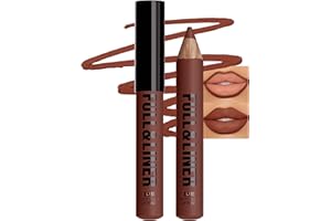 Erinde Matte Lip Liner Pencil, Long-Lasting Waterproof, Smudge-Proof Non-Stick Cup, Highly Pigmented Creamy Texture Lipstick,