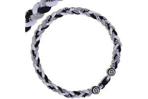 HOOCAS Premium Baseball Necklaces w/Fashion Three Color Rope Braided Tornado, A Sporty Gift Idea, Great Gift Giving for Sports Fans, Baseball Players, Parties, Gameday, Birthday