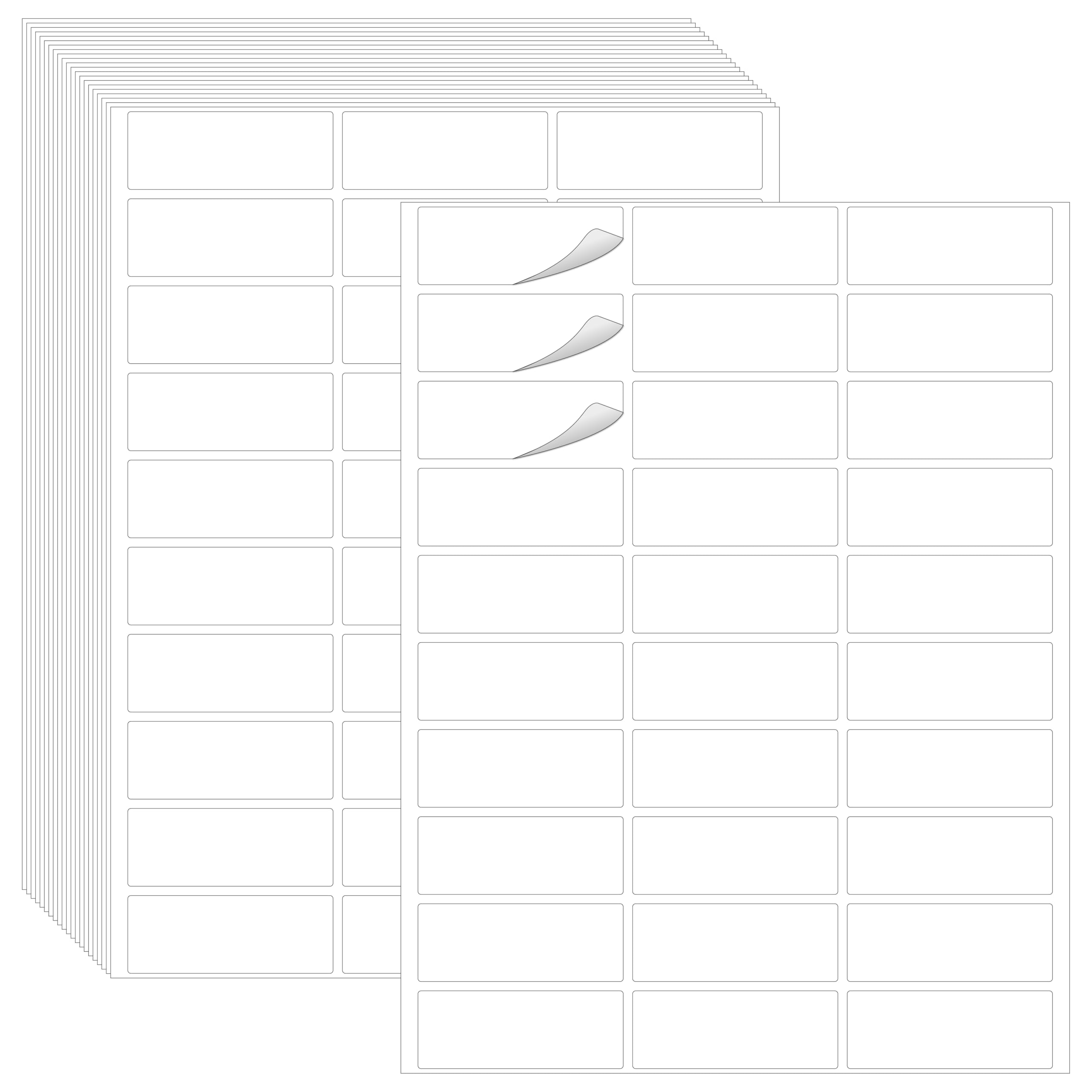 750 Blank Labels, 1” x 2-5/8” Water/Oil/Tear Resistant Blank Stickers Removable with No Residue Stickers for Organization Projects, Storage Containers (8.5” x 11”, White)