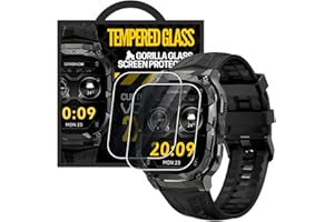 CARBINOX Tempered Glass Screen Protector Compatible for Vortex Smart Watch - High Transparency, Anti Scratch, High Sensitivity, Bubble Free (2 Pack) Vortex