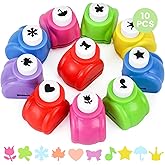 LOVEINUSA 10Pack Shape Paper Hole Punch Craft Set, Scrapbook Supplies | For DIY Crafting, Scrapbooking, Handmade Greeting Cards, Photo Albums, Mini Cutter Nail, and Festival Cards Projects