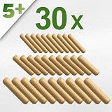 5Plus 30-Piece Dowels Set M6 M8 M10 Hardwood Grooved Fluted Pins view 9