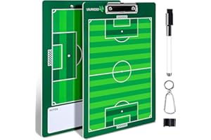 LRJRIZZO Dry Erase Coaches Clipboard，Soccer Whiteboard for Coaches Double-Sided Soccer Clipboard for Coaches Writable and Erasable Dry Erase Coaching Board Coaching Board Gift
