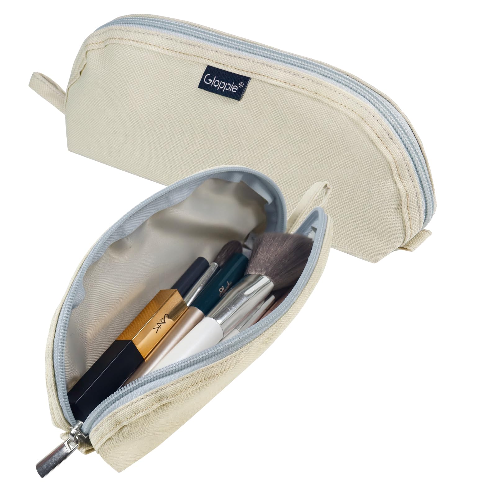 Gloppie Large Pencil Case Pencil Cases for Girls Boys Big Capacity Makeup Bag Stationery Organizer Pouch Pens Bag Pencils Case for Secondary Middle High School Office College - Beige — image 1