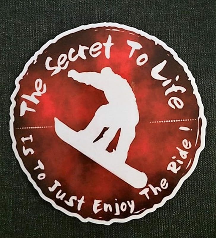 Snowboard Sticker Assorted Colors, Snowboard Sticker, Enjoy