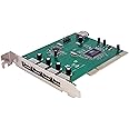 StarTech.com 7 Port PCI USB Card Adapter - PCI to USB 2.0 Controller Adapter Card - Full Profile Expansion Card, TAA (PCIUSB7)