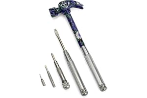ENKAY - 6 in 1 Floral Hammer and Screwdriver, Multifunction Claw Hammer Tool with Flower Print (Pattern 5)