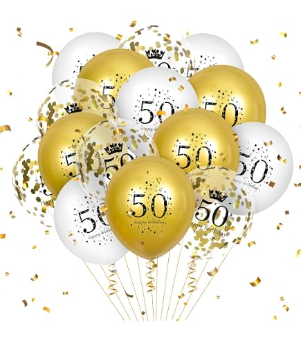 Happy 50th Birthday Banner - Gold Glitter Garland For Milestone Party Decor (5 Meter Length) - View #7