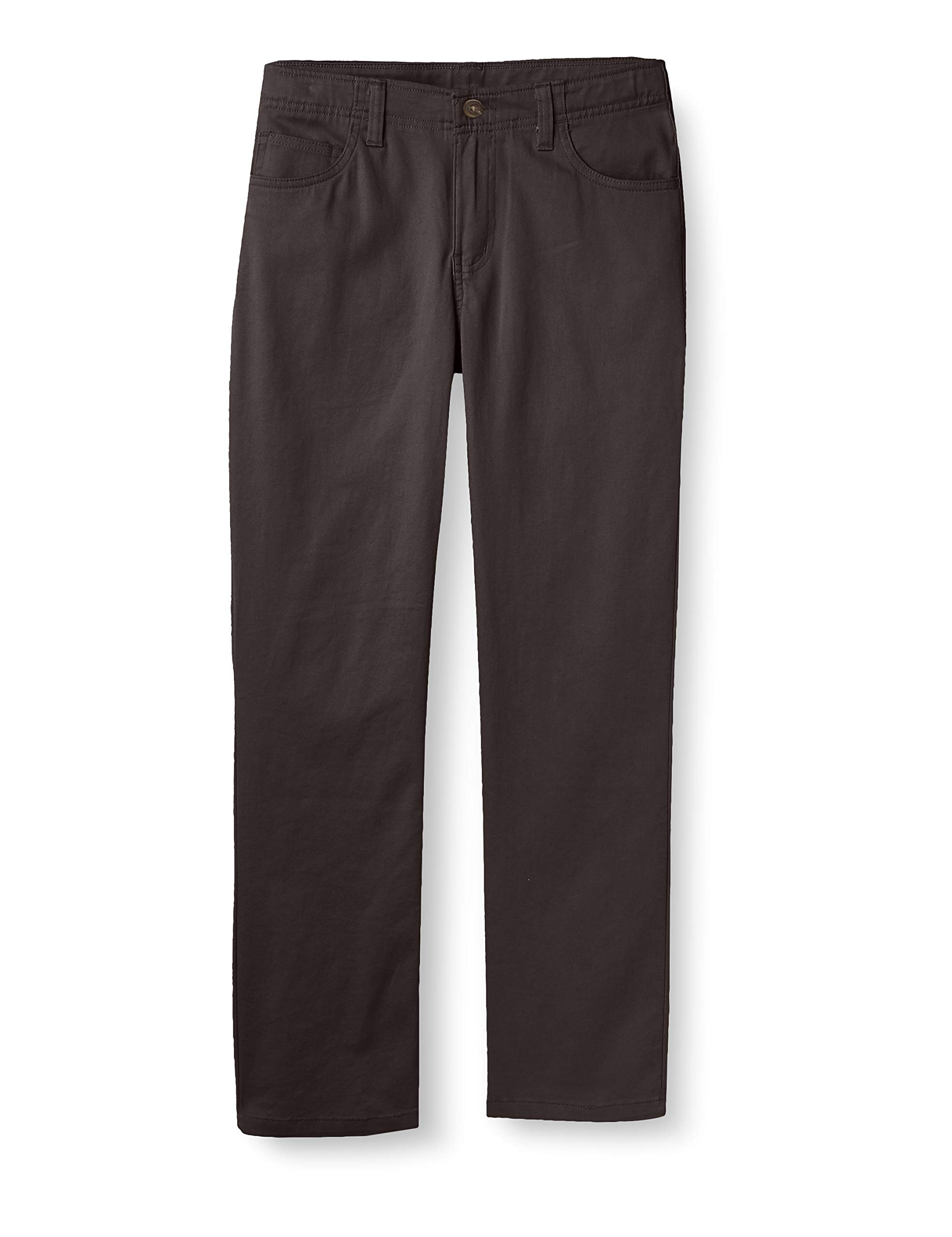 Chaps Boys School Uniform Stretch Twill 5 Pocket Pant, Grey, 4 for sale ...