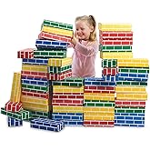 Lillian Vernon Primary Building Bricks | Set of 24 Kids Cardboard Blocks , Each 9" x 4" x 2"