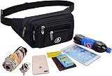 Ariineer Waterproof Bum Bags Men Women Black Running Hiking Waist Pack view 2