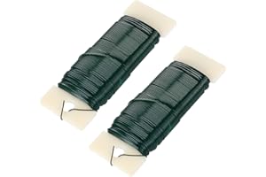 Floral Wire Florist Wire Wreath Flower Wire 22 Gauge Paddle Wire Soft Green Stem Wire for Wreath Making Craft Floral Flower A