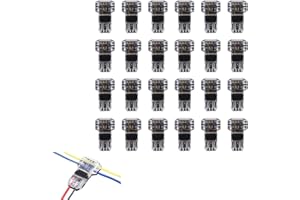 Brightfour Low Voltage Wire Connectors, T Tap Wire Connectors for 14-18 AWG Wires, No Wire Stripping 3 Way 2 Pin Wire Connectors, Solderless Wire Splice Connectors 24 Pack