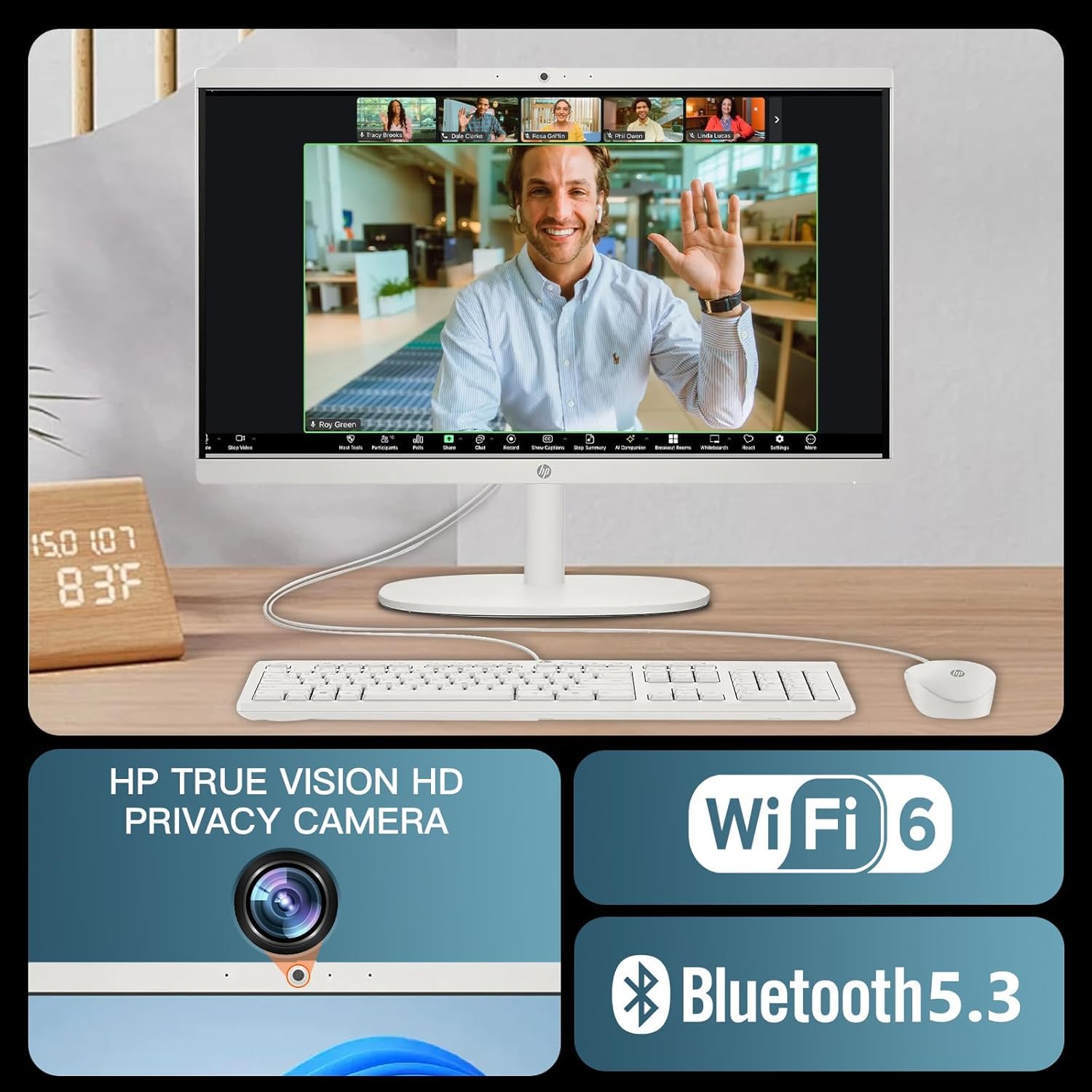 HP 22 inch All-in-One Desktop PC • 16GB RAM • 1TB Storage (512GB SSD + 512GB External HD) • Microsoft Office Trial • Intel Celeron CPU • FHD Display • Win 11 Pro