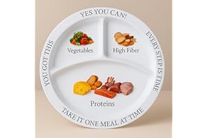 UNIVERSAL BODY LABS Bariatric Portion Control Plates for Weight Loss - Perfect for Bariatric Surgery Patients, Portion Control Containers for Easy Weight Management and Healthy Eating Habits - 2 Pack