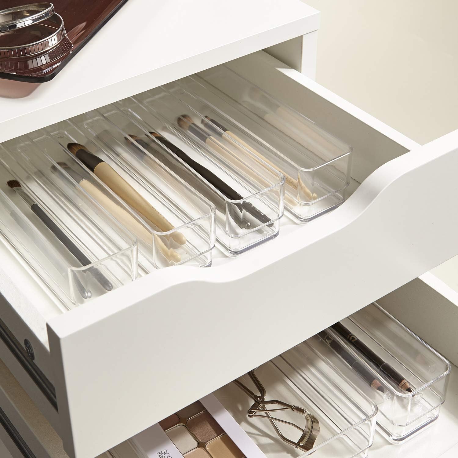 STORi Clear Plastic Makeup & Vanity Drawer Organizers | 10 Piece Set: Home Improvement