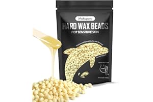 MAKUPALA 3lb Hard Wax Beads Bulk, Hypoallergenic Brazilian Waxing Bead, Unscented Sensitive Skin Stripless Wax Pellets, Coarse & Fine Hair Removal Wax Refill for Body, Face, Bikini Line, Underarm, Chest, Legs