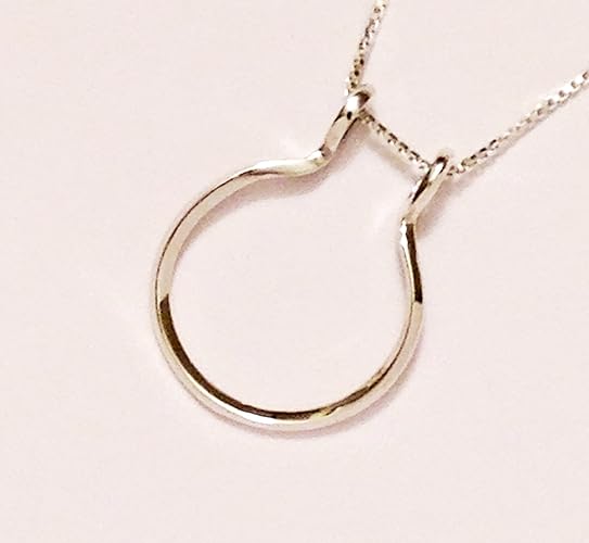 Ring Keeper Necklace, Smooth Open Circle by Ali C Art, Made