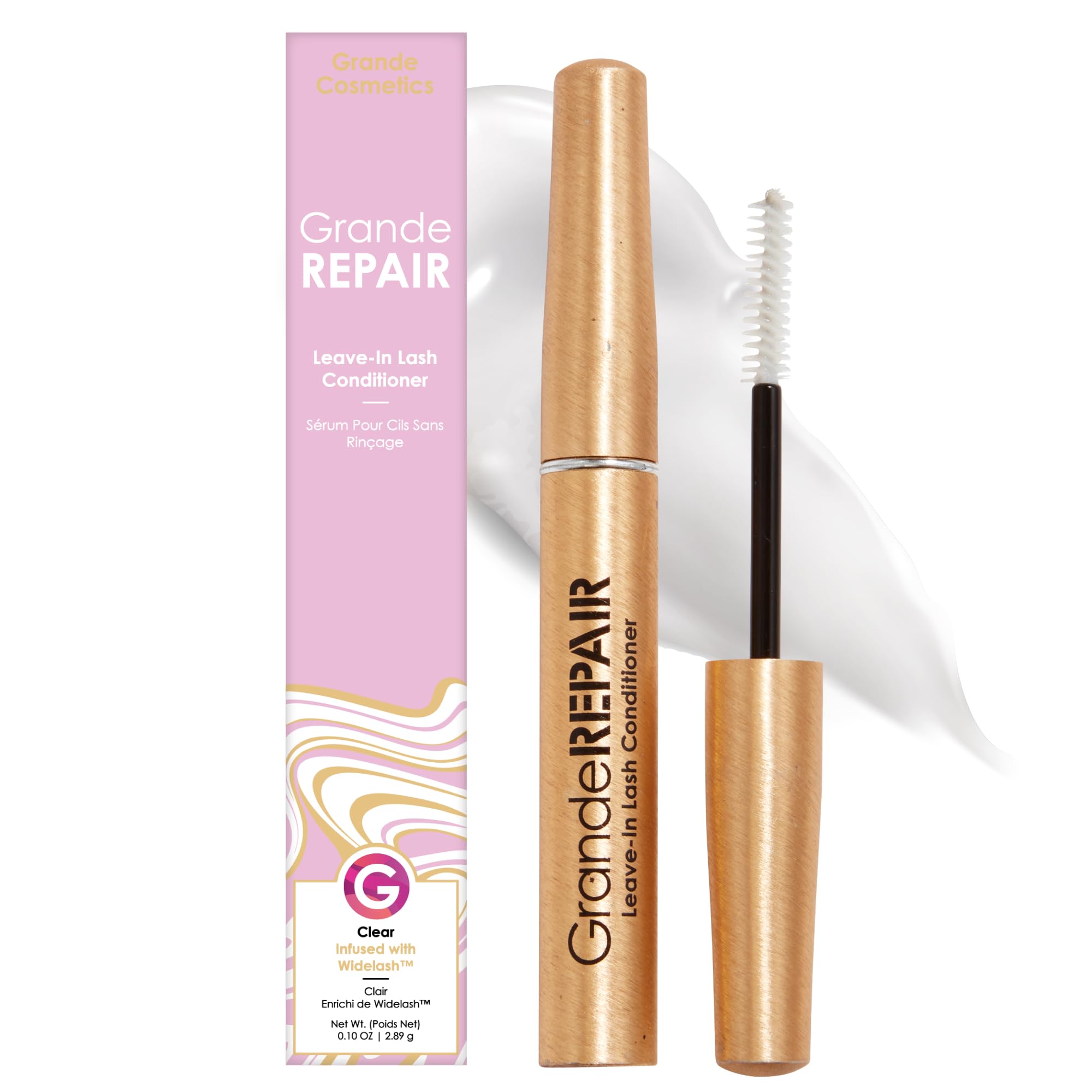 Photo 1 of Grande Cosmetics GrandeREPAIR Leave-In Lash Conditioner Strengthens, Softens & Protects with Biotin Peptide & Nourishing Oils- Invisible Formula to Prevent Breakage, Support Healthier Lashes (0.10 oz)
