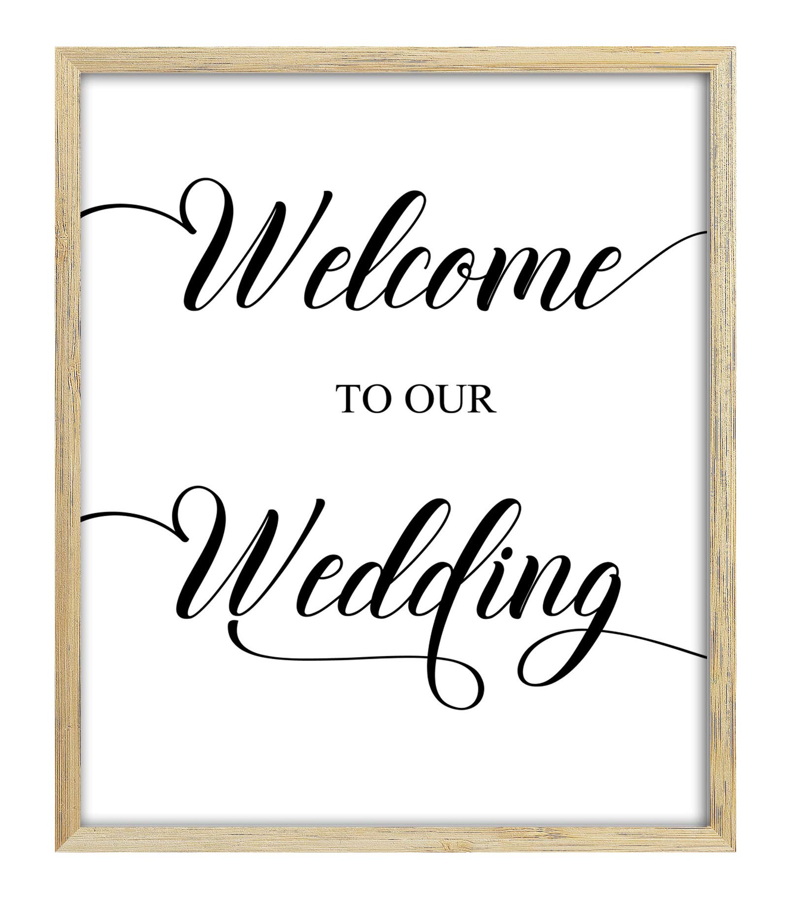 Darling Souvenir Welcome to Our Wedding Sign, Wedding Welcome Sign, Party Print Decor (Frame Not Included) — image 1