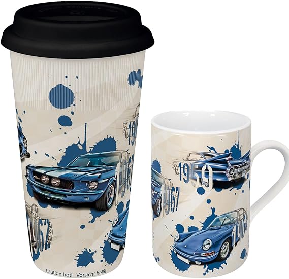 Amazon.com | Konitz Legends on Wheels Collection To Stay/Go Mega Mugs