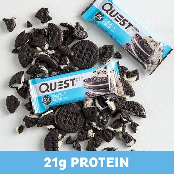 QUEST NUTRITION PROTEIN BAR, CRISPY COOKIES & CREAM, 1.83 OZ (1 COUNT)