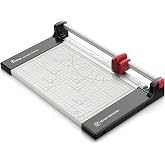 Firbon 12 Inch Rotary Paper Trimmer with Replaceable Blade | Heavy Duty 6-Sheet Capacity | Cut Paper, Cardstock, Photo &amp; Scrapbooking Crafts | Office, School &amp; Home Use