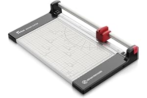 Firbon 12" Rotary Paper Trimmer with Replaceable Blade, Heavy Duty 10-Sheet Capacity Cutter for Cardstock, Photos, Scrapbooking, Office, School & Studio