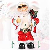 SdeNow Animated Santa Claus Singing Dancing Stuffed Christmas Toys Shaking Belly Christmas Musical Stuffed Animals Plush Electric Santa Dolls for Kids