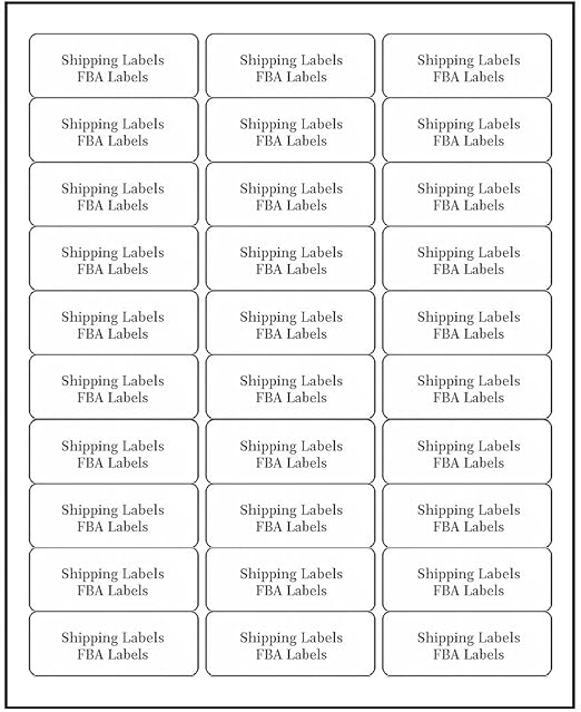 30 UP Address Labels for Inkjet Printers 1