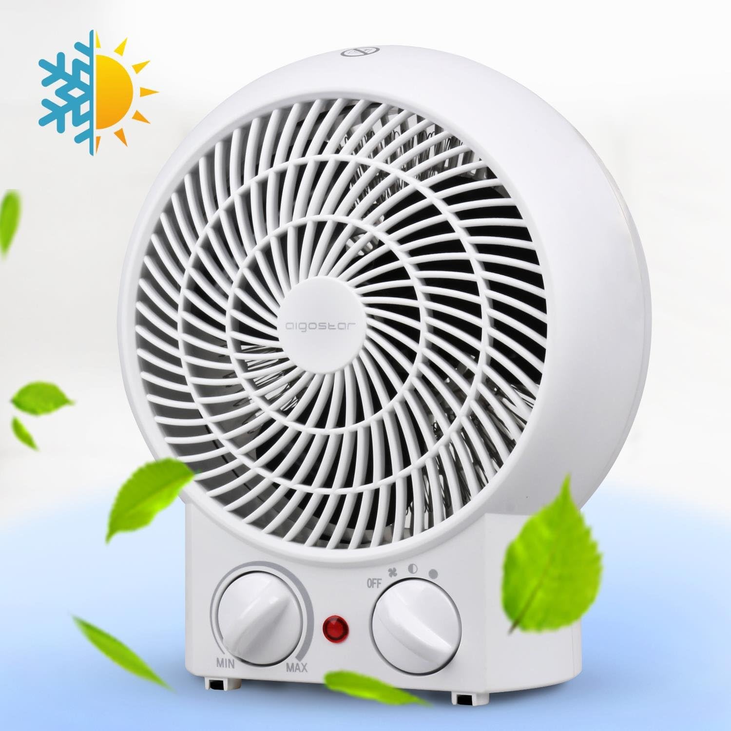 Aigostar Leise Tischventilator 21cm - Tisch Ventilator mit 3