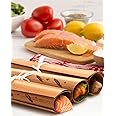 Langxinese Value 20 Pk Alaskan Western Red Cedar Wraps, 5"x 8", Cedar Wraps for Grilling Salmon, Shrimp, Veggies. Organic Solid Cedar, Better Aroma, Salmon BBQ Essentials. Cedar Veneer Paper.…