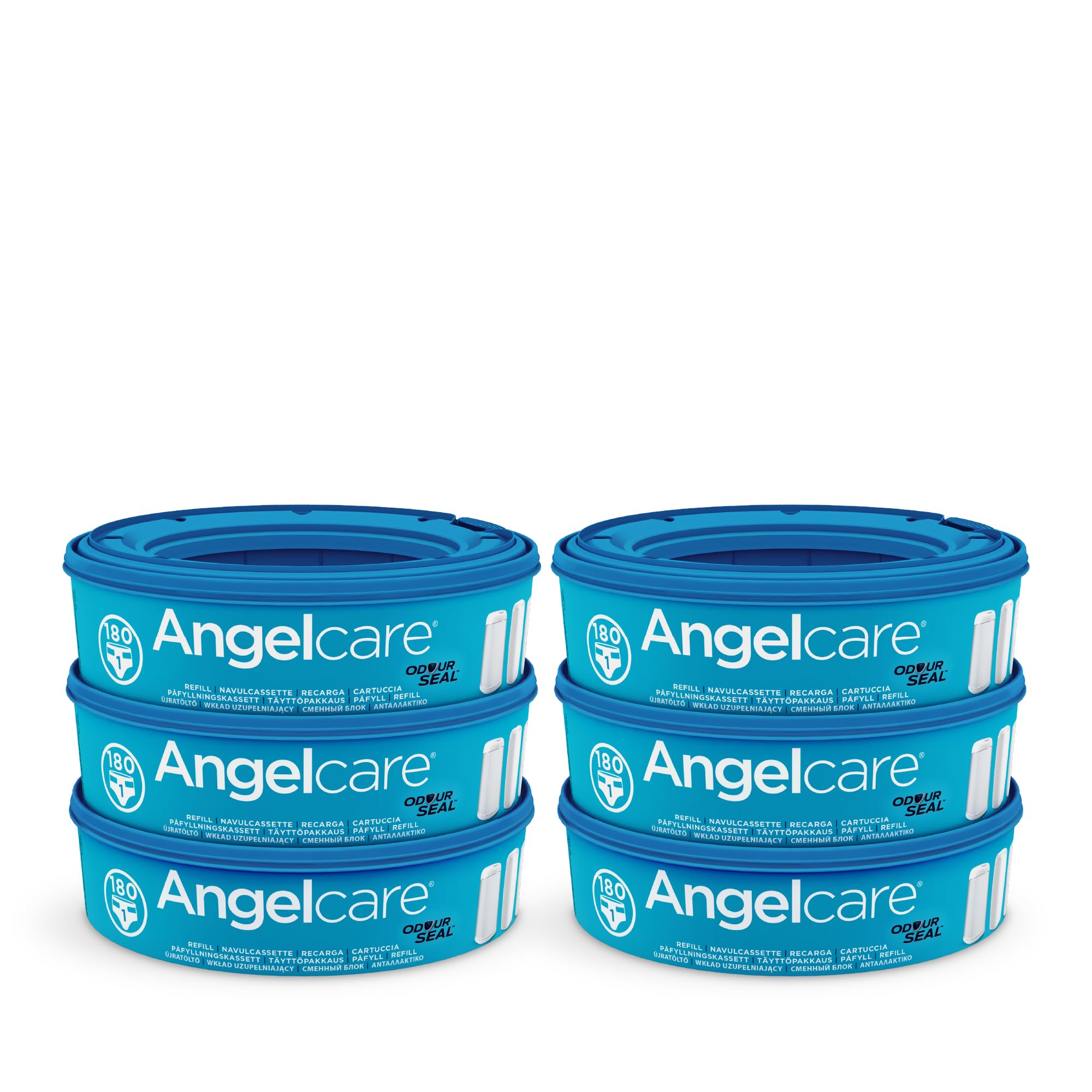 Angelcare Round Refill, 6 Pack, for Original Nappy Disposal System (not new classic xl)