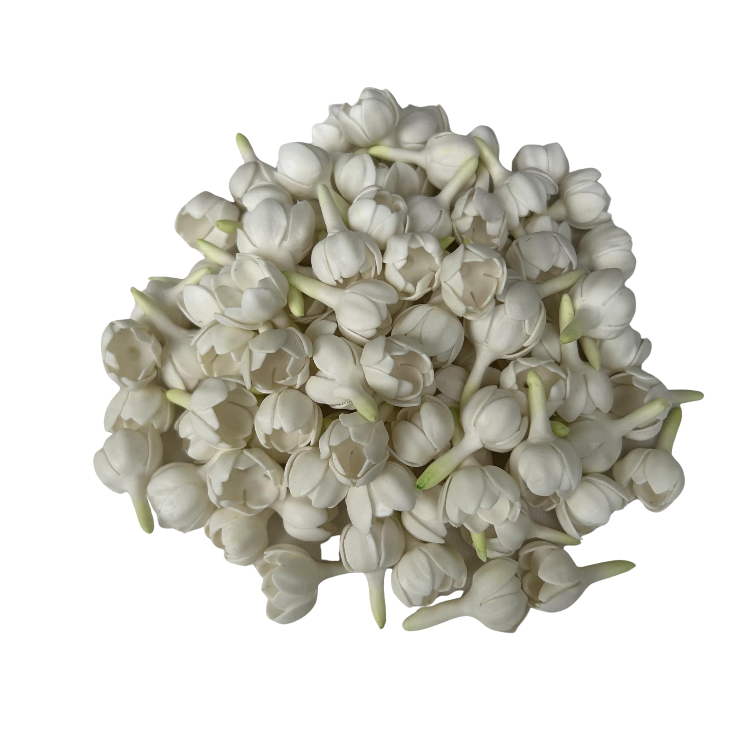 Photo 1 of 100 PCS Partially Bloomed Pikake Jasmine Clay Beads (02) for Jewelry Making DIY Craft Supplies