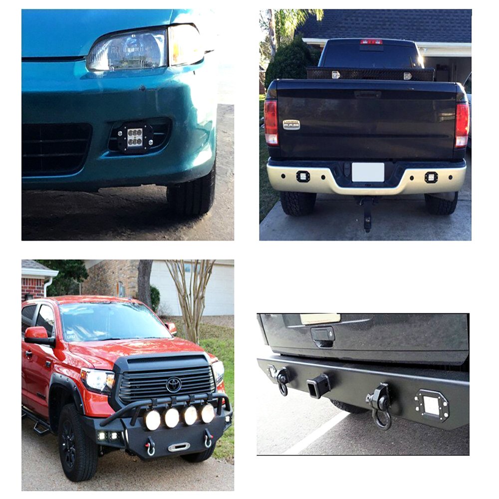 4.8 Inch Led Fog Light Bar 18W Outdoor Led Light Bar 6500K 1530LM Night Driving Lights Off Road Lights Led Flood Light Kit for 4X4 Cabin Boat Ship SUV ATV Deck Mining,1PC(18 monthes Warranty)