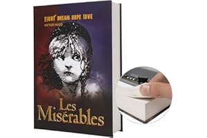 PACOLO Real Paper Transfer Book Safe, Hollow with Secret Hidden Compartment, Combination Lock, 8.7"×6"×2" (Les Miserables-Combination)