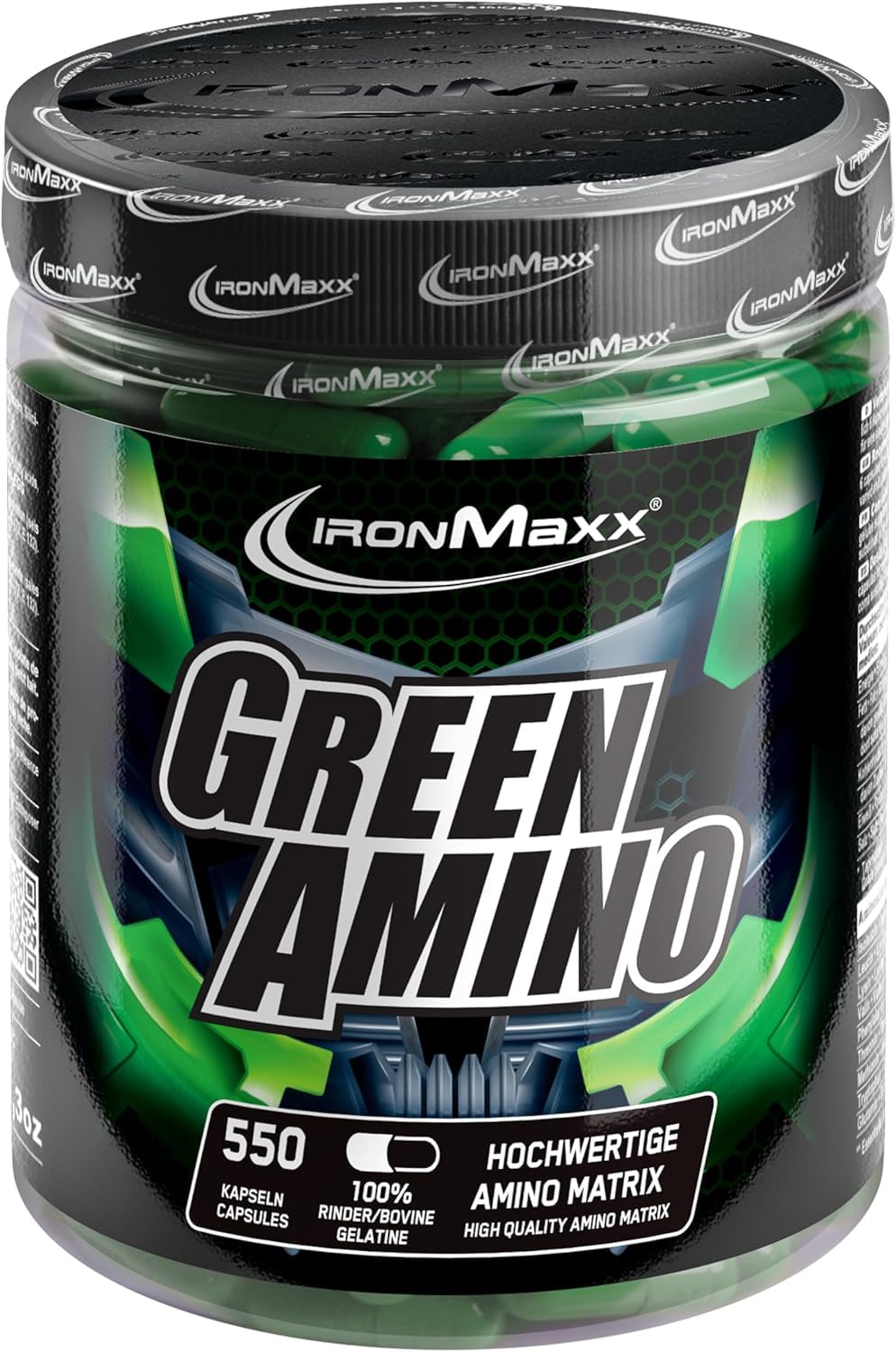 Ironmaxx 620mg Green Amino Capsules - Pack fo 550 Capsules