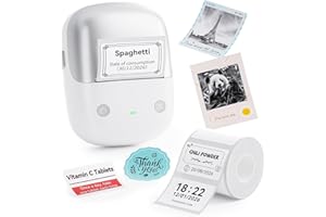 NIIMBOT B2 Pro Label Maker Machine with Tape, Mini Portable Thermal Sticker Printer, 300DPI HD Red and Black Monochrome Print