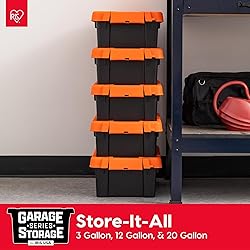 IRIS USA 12 Gallon Lockable Storage Bins with