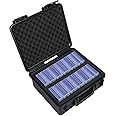 WPGEAR Waterproof Toploader Storage Box for 3" x 4" 35PT Rigid Card Holder, Trading Card Case Holds 300 Toploaders, Fit Sport Card with ONE Touch Magnetic Card Holder