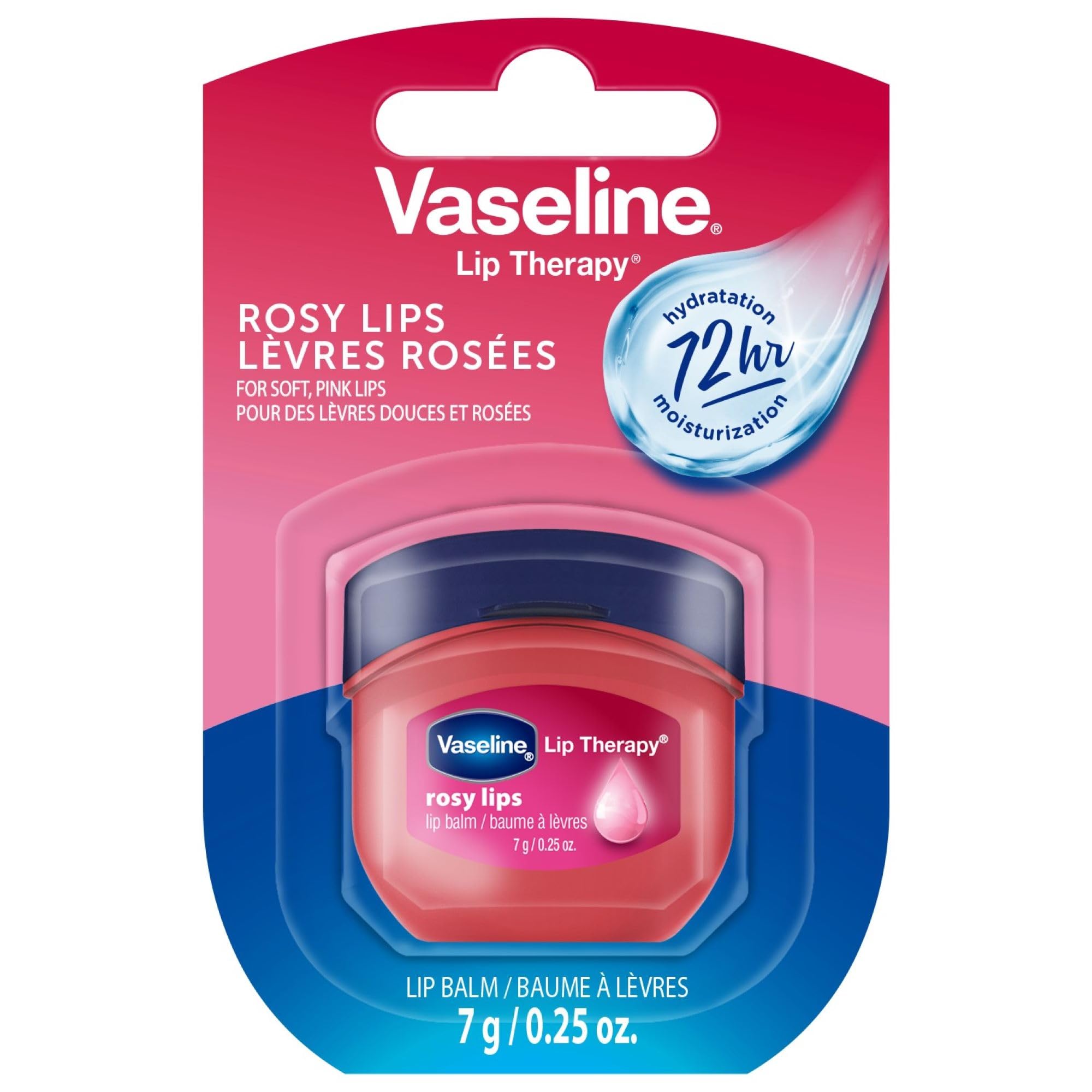 Vaseline Lip Therapy Rosy Lips 7g Tub Rosy Tint, Packaging May Vary