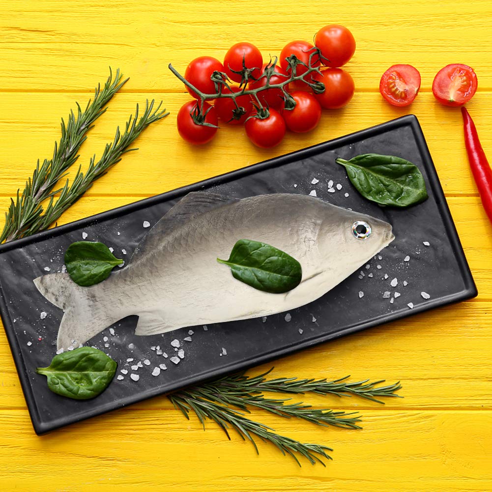 BigOtters 4PCS Fake Fish, Plastic Fishes Artificial Sea Fish Pretend Kitchen Food Decor Photography Props Party Favor