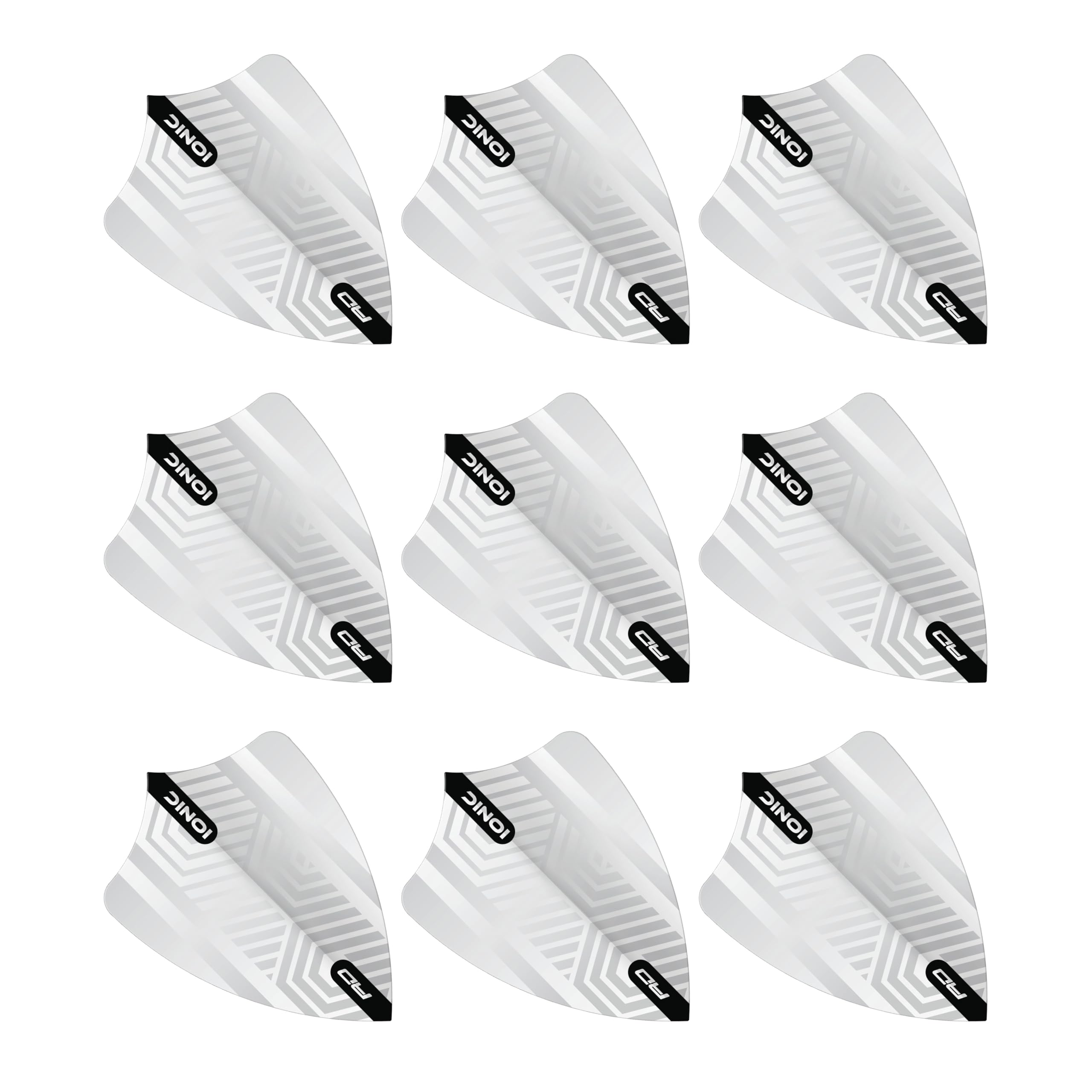 RED DRAGON Hardcore White Freestyle Dart Flights- 3 Sets Per Pack (9 Dart Flights in total) — image 1