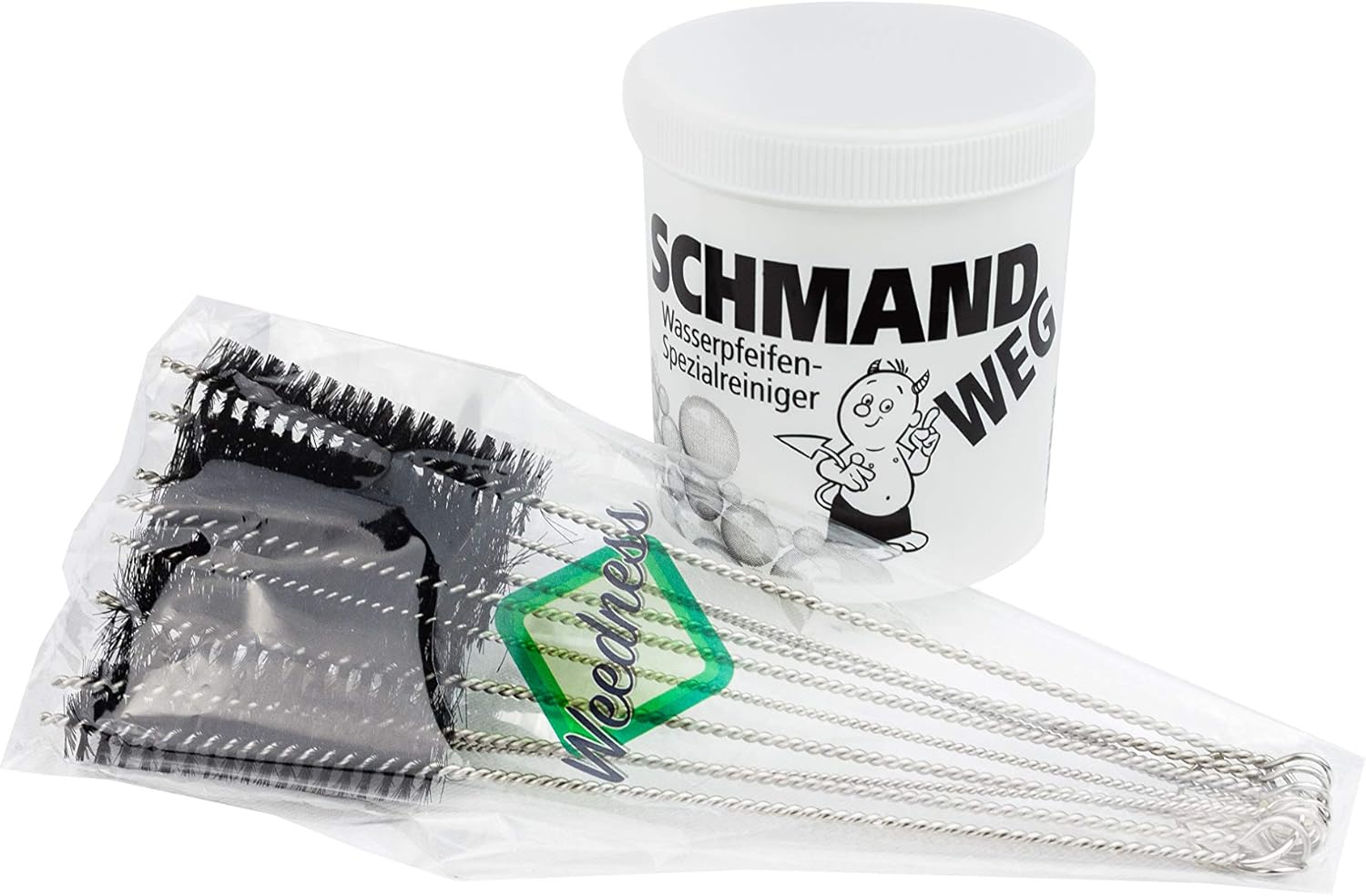 Weedness Bong Cleaner Set with 10 Premium Pipe Brushes Nylon Brush