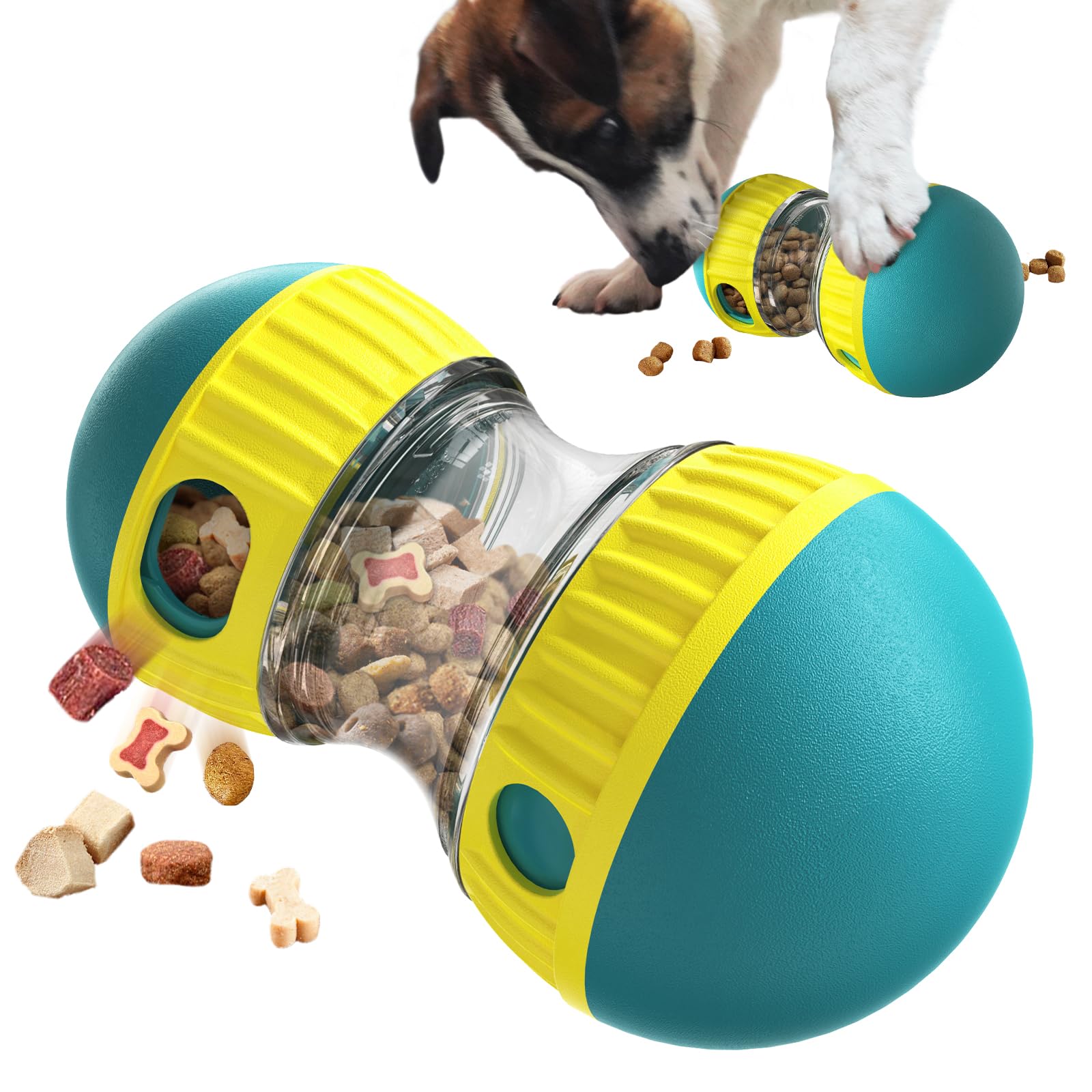 Photo 1 of KitchiFlora Dog Puzzle Toy Interactive Chase Slow Feeder, Adjustable Dog Treat Dispensing Toys, Dogs Puzzles Feeder Pet Gifts for Dogs to Keep Them in a Good Mood?Green?