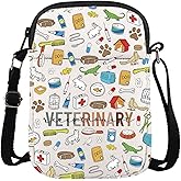 Veterinary Receptionist Zipper Pouch Veterinarian Appreciation Gift Animal Rescue Gift Vet Tech Survival Kit (Vet Receptionist CR)
