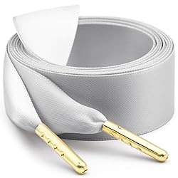 WEGOODZF Ribbon Satin Sneakers Shoelaces: 2 Pair